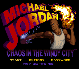 Michael Jordan - Chaos in the Windy City (Europe) Title Screen